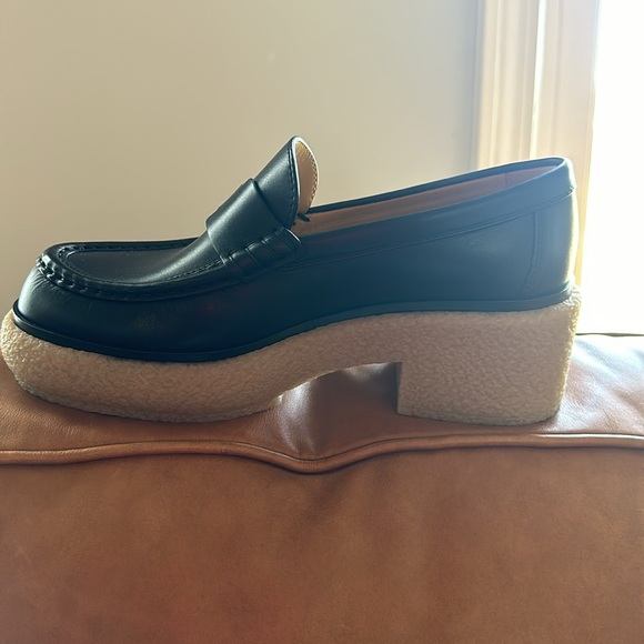 Hermes Fanny H Platform Loafers Noir Leather Womens EU 38 US 9 NIB - Picture 7 of 8